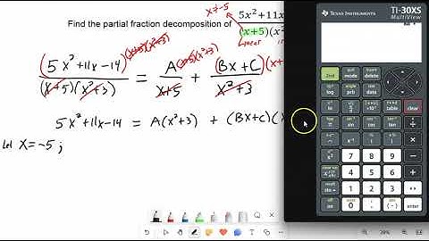 CA 1050 Partial Fraction Decomposition Linear and Irreducible Quadratic