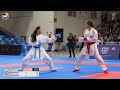 CADET KUMITE FEMALE +61 KG FINAL | M. BSHARAT (PLE) VS R. MOHAMED (EGY) | WORLD KARATE FEDERATION