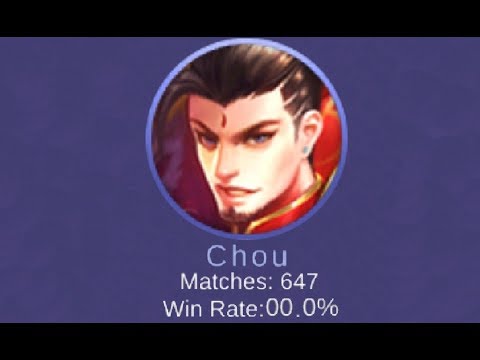 WORST CHOU IN THE WORLD 0.00% WINRATE MOBILE LEGENDS @ZEYYS