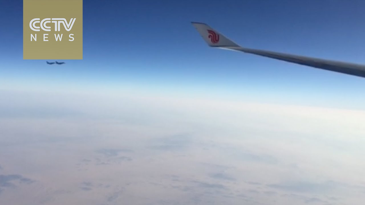 Four F15 fighters escort Xi’s plane as it leaves Saudi Arabia YouTube