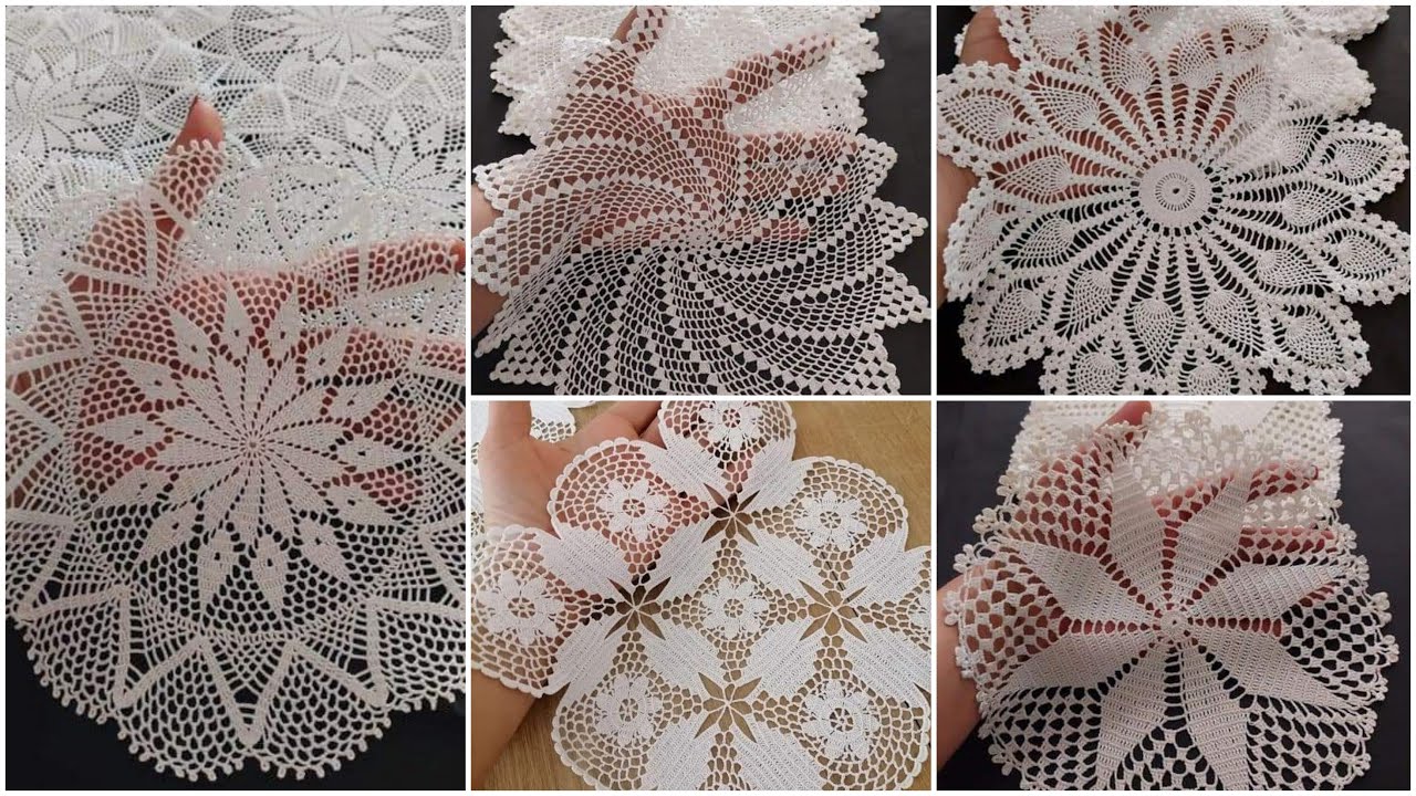 مفارش كروشي روعة تستحق التجريب إبداع و فن الفيديو بدون موسيقى 🤗