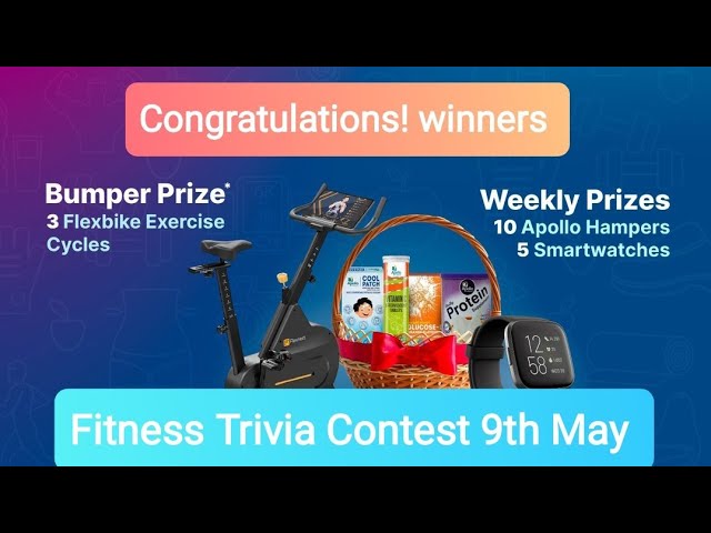 12 May Apollo 247 Fitness Trivia Contest winner list l Answer And Win Weekly Prizes#Apollo247quizwin