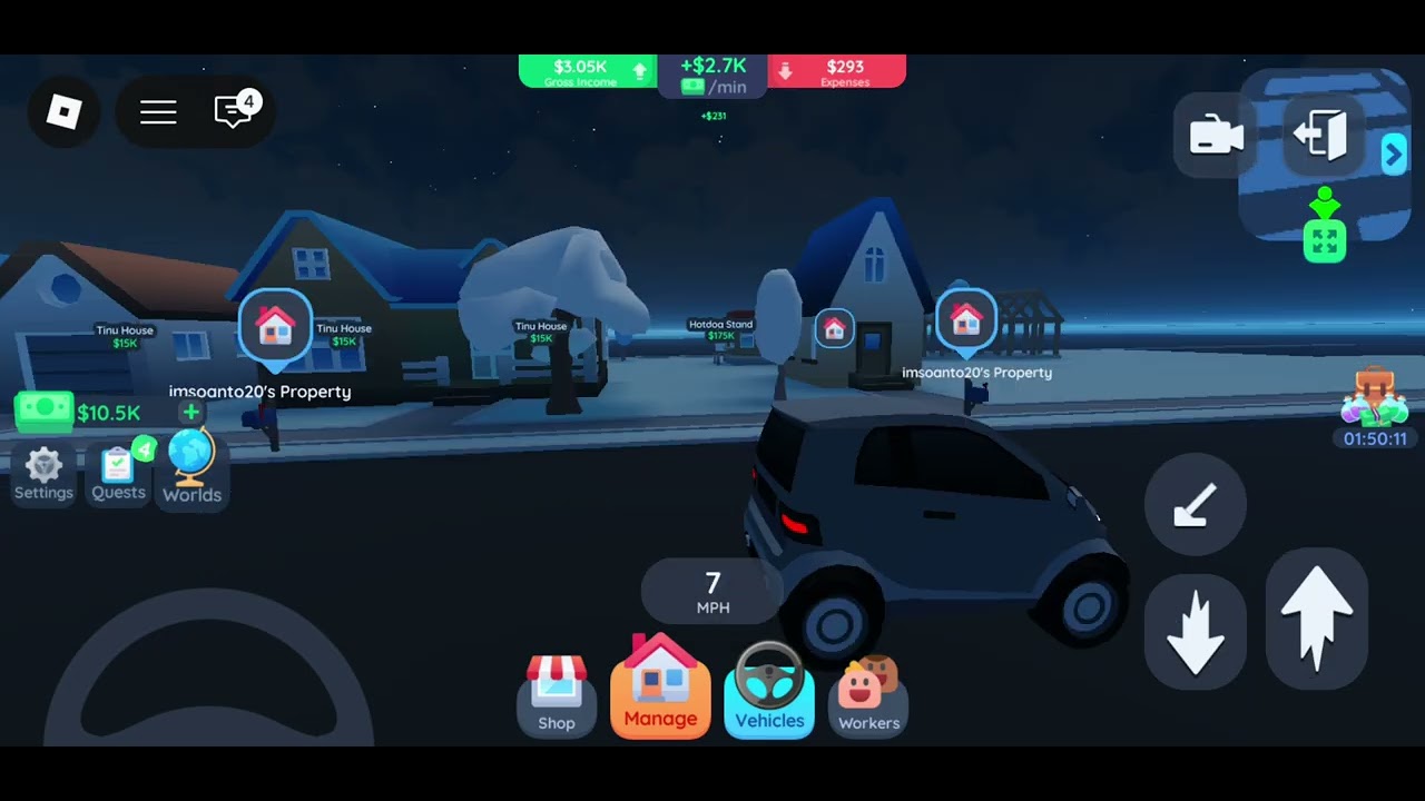 Invested house rent in roblox