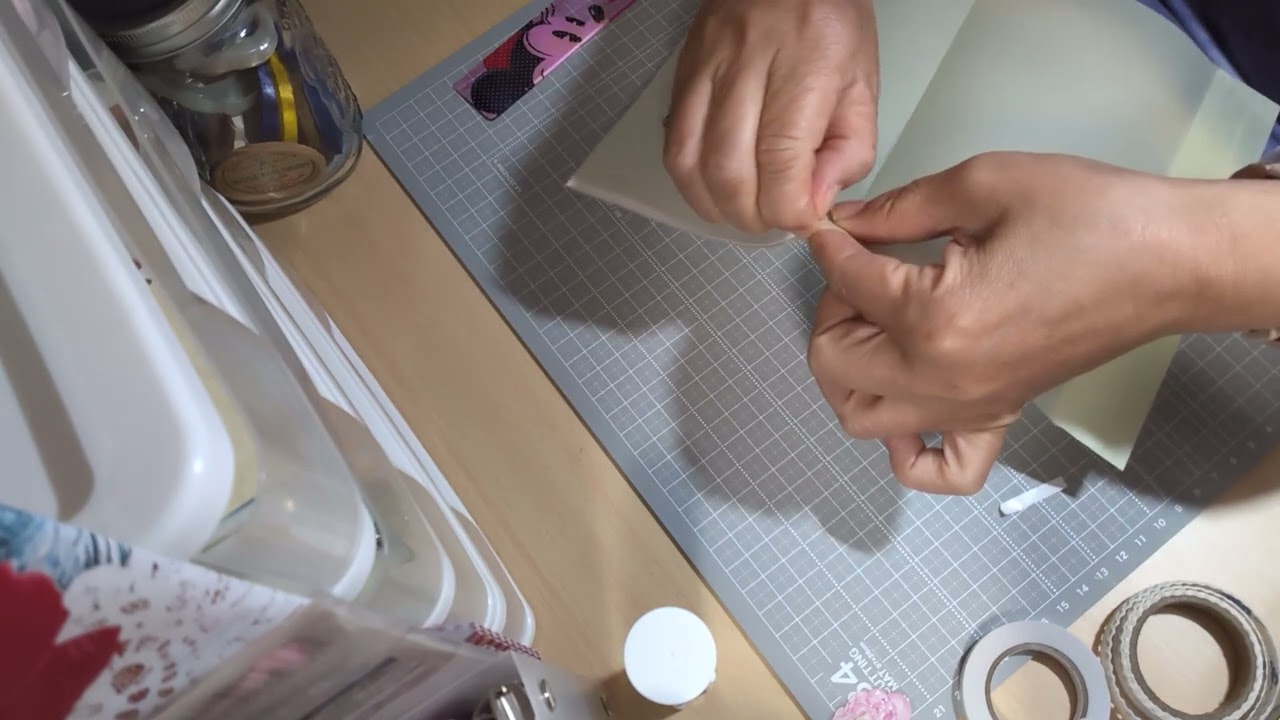 ハンドメイド：ふかふかペーパーポーチ/ペーパーバッグ/トレペ仕上げ 2026.5.14] Work video: Making a bag with tracing paper and