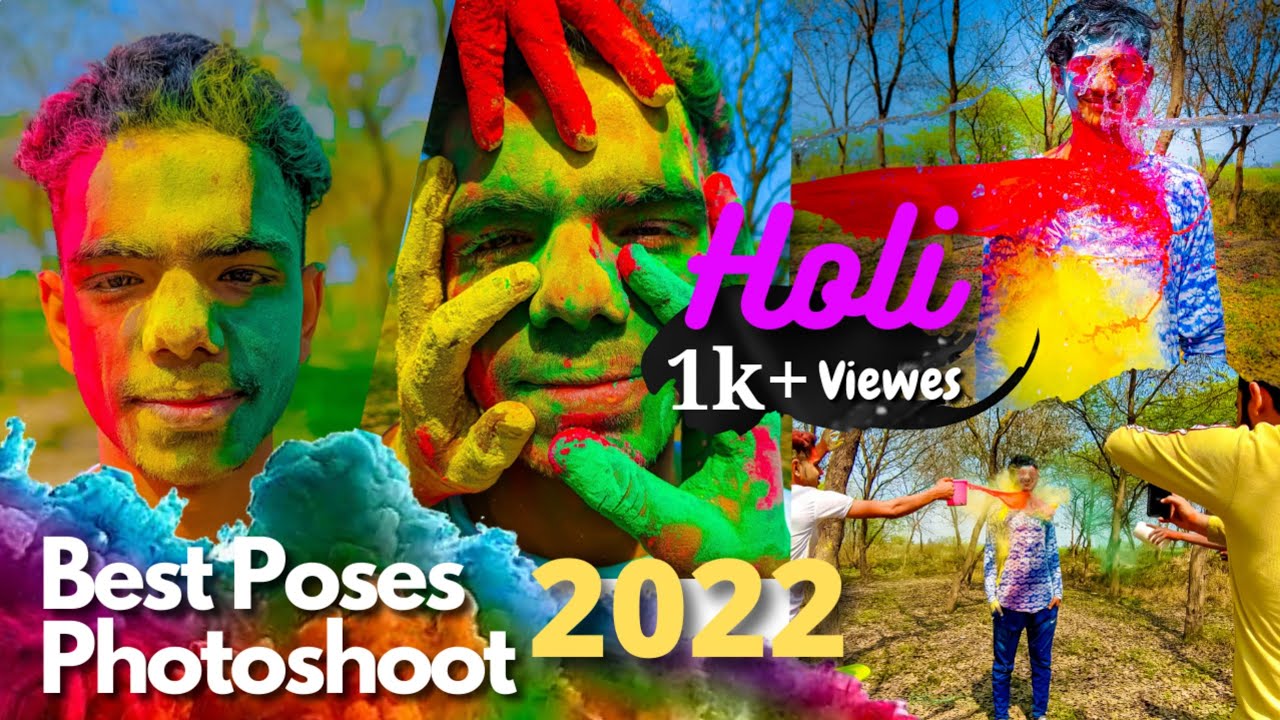 Holi Special Photoshoot 2023 | Holi best poses | Holi photography with mobile @nsbpictures