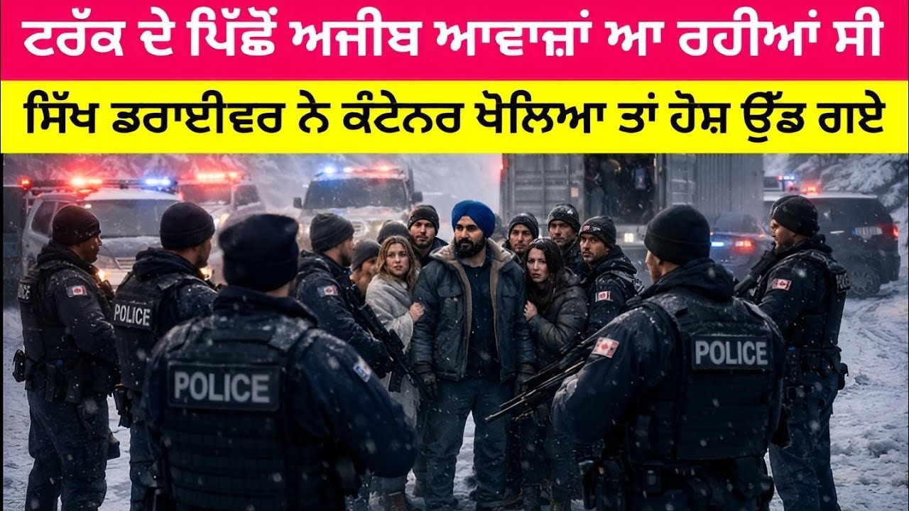 ਟਰੱਕ ਦੇ ਪਿੱਛੋਂ ਅਜੀਬ ਆਵਾਜ਼ਾਂ ਆ ਰਹੀਆਂ ਸੀ ਸਿੱਖ ਡਰਾਈਵਰ ਨੇ ਕੰਟੇਨਰ ਖੋਲਿਆ ਤਾ ਹੋਸ਼ ਉੱਡ ਗਏ