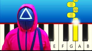 Squid Game - Pink Soldiers - Very Easy and Slow Piano tutorial screenshot 5