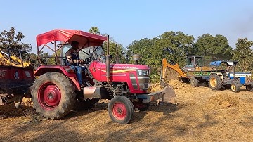 Two JCB Loading Soil On Mahindra Yuvo 415DI Tractor And Swaraj tractor | Jcp Tractor Cartoon Videos