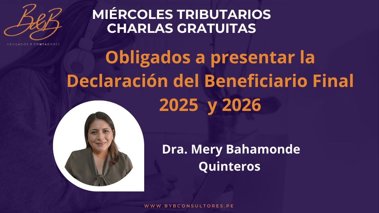 Obligados a declarar el Beneficiario Final 2025 y 2026