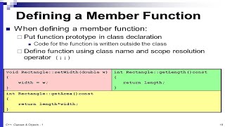 Defining Member Function Inside the Class in C++
