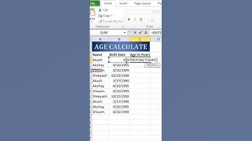 #shorts | How to calculate age in excel | #viral #viralshorts #trending #windows