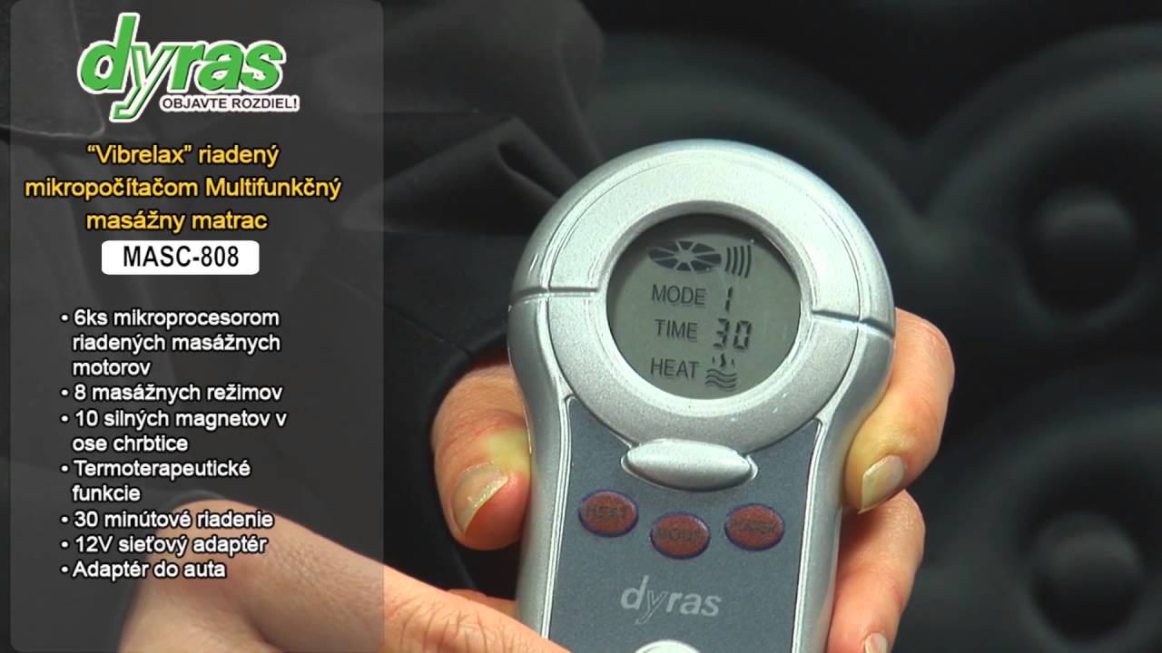MASC-808 "Vibrelax" riadeny mikropocítacom multifunkcny masázny matrac