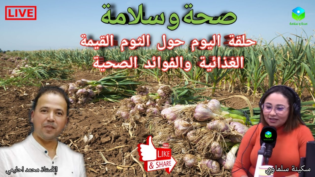 🔴حلقة اليوم حول الثوم 🧄القيمة الغذائية والفوائد الصحية مع الأستاذ محمد احليمي اختصاصي التغذية الصحية