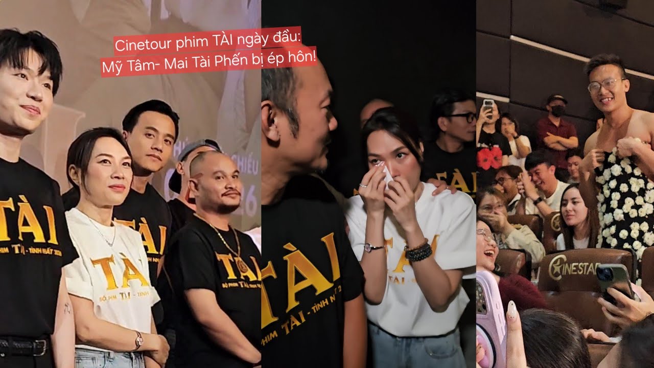 Mỹ Tâm khóc nức nở tại cinetour, fan đòi cảnh hôn với Mai Tài Phến và so sánh với phim Trấn Thành 