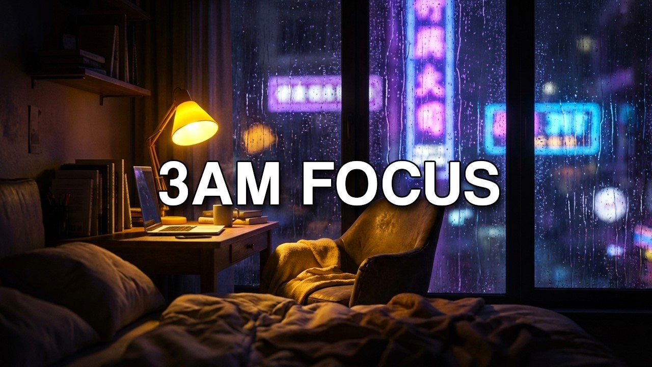 Neon City Rain — 3AM Focus Session (1 Hour)