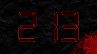 Countdown from 213 to 0 in RED
