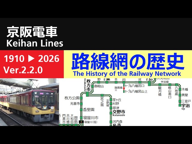 京阪電車 路線網の歴史（Ver.2.1.0） - YouTube