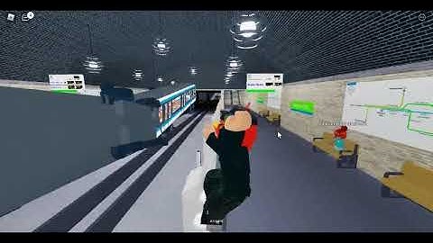 RobloxAutomaticSubway-Line 1&EST 1: Platform Timetable While Two Trains Being Glitch at Ophylea Park