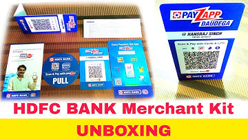 HDFC BANK SMART HUB VYAPAR QR CODE KIT UNBOXING