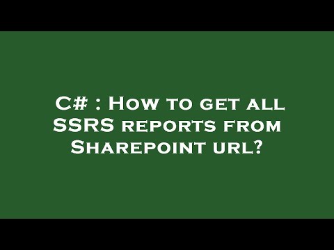 C# : How to get all SSRS reports from Sharepoint url?