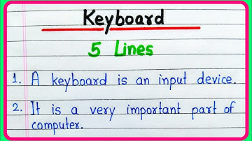 5 lines on Keyboard | Keyboard essay in English 5 lines | Few lines on Keyboard