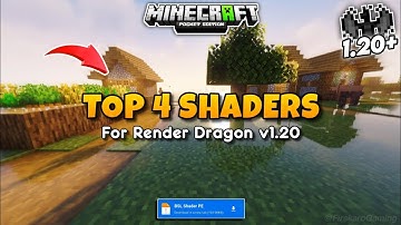 Top 4 Shaders For Minecraft Pe 1.20 Render Dragon || Shaders For Mcpe 1.20+ [ for Low & Device ]