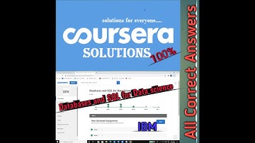 Coursera Answers : databases and SQL for data science.