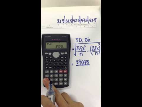 Using CASIO fx-82MS to find SD for Grouped Data