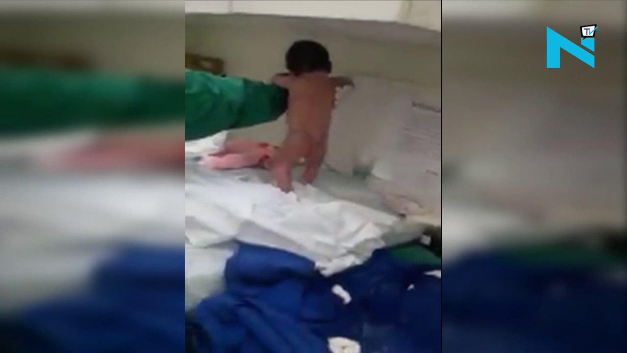 baby walking after birth video