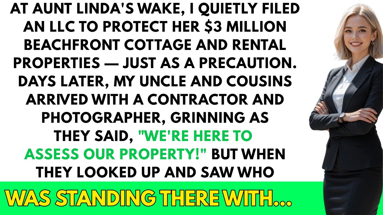 At her wake, I filed an LLC for my inheritance. Next week, my uncle showed with contractors—and d...