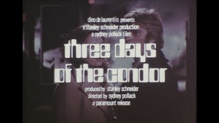 Three Days of the Condor 1975 High Def 4 TV Spots Trailers Robert Redford Faye Dunaway