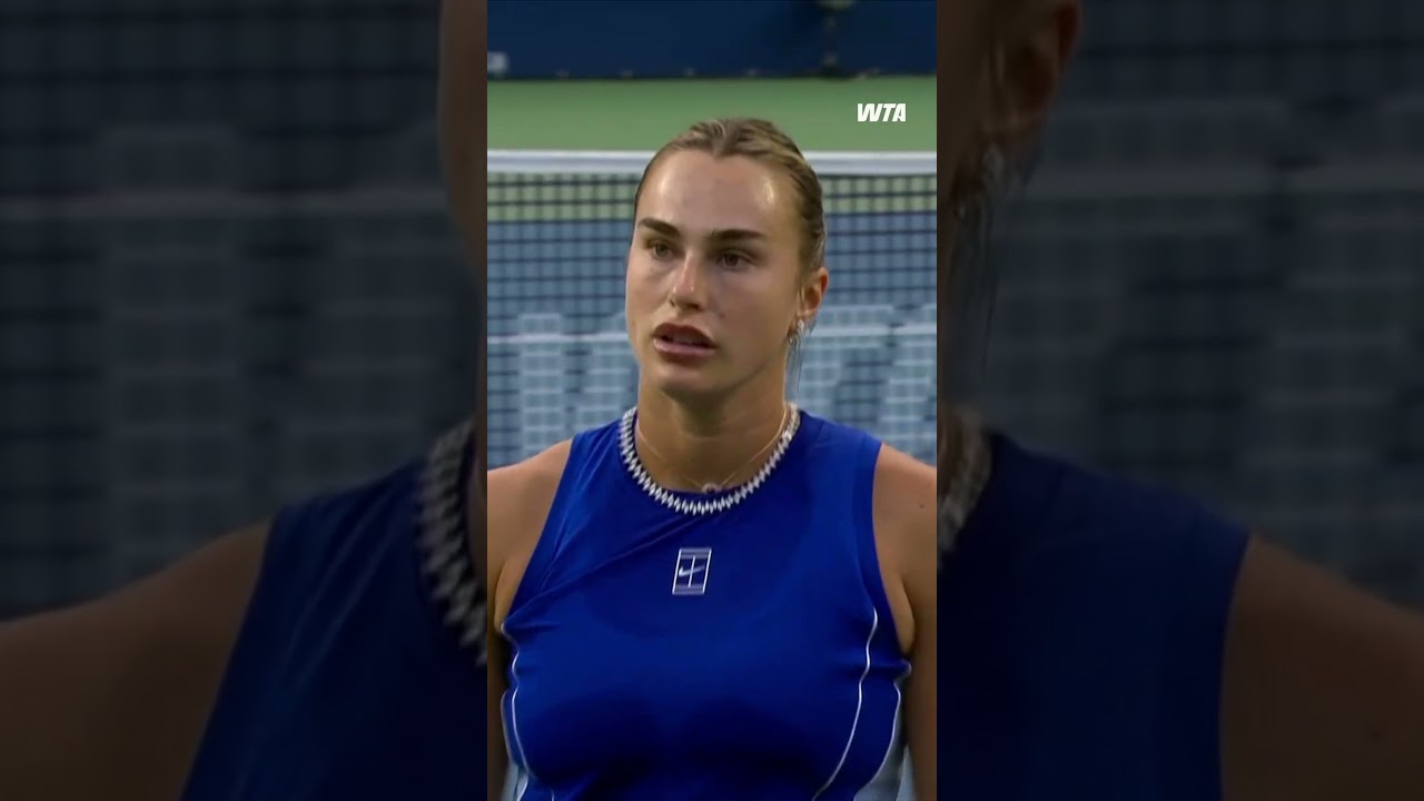 Aryna Sabalenka picks her spot and nails it for an ace to kick off the match 🔥 #tennis