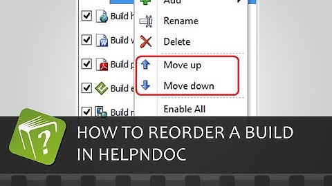 How to reorder your publishing outputs in HelpNDoc (Step-by-step guide)