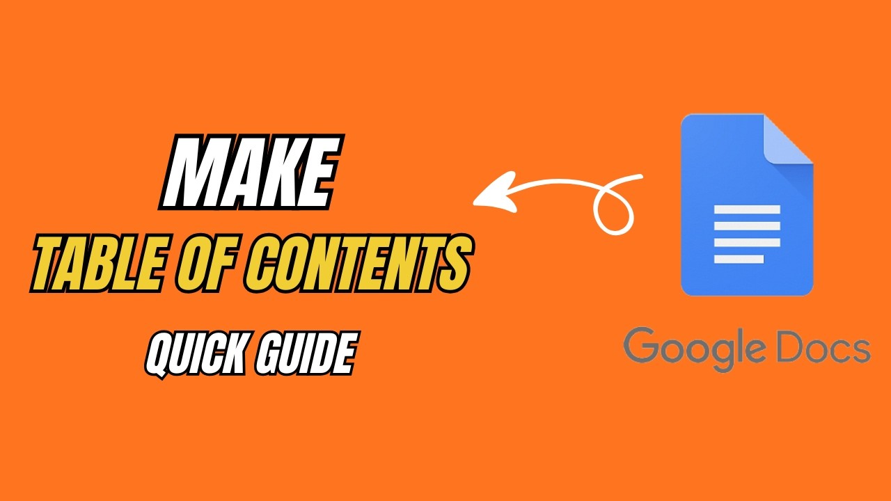 How to Make a Table of Contents in Google Docs (2026) — Quick & Easy ...