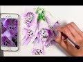 Foxgloves Flowers in Watercolors Painting Demo