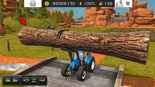 Fs 18 Me Tractor Carrying a Huge Tree Trunk ? Fs18 Forestry With Multiplayer Gameplay | #fs18