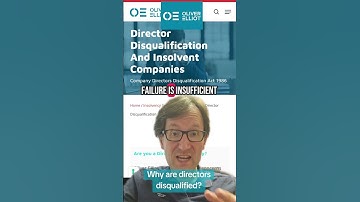 Why are company directors disqualified? #insolvency