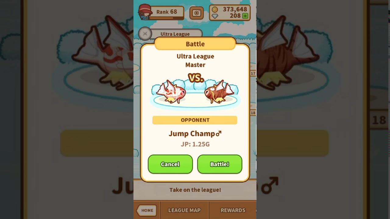 Magikarp jump. Final battle in ultra league
