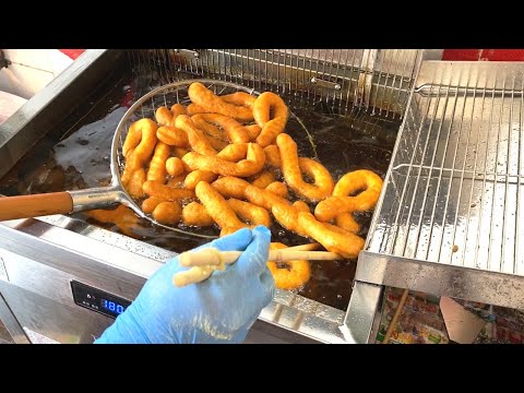 Amazing Skills│Twisted doughnuts (Kkwabaegi: 꽈배기)│Korean Street Food