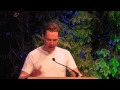 Benedict Cumberbatch reads a letter from Kurt Vonnegut at Letters Live, Hay Festival