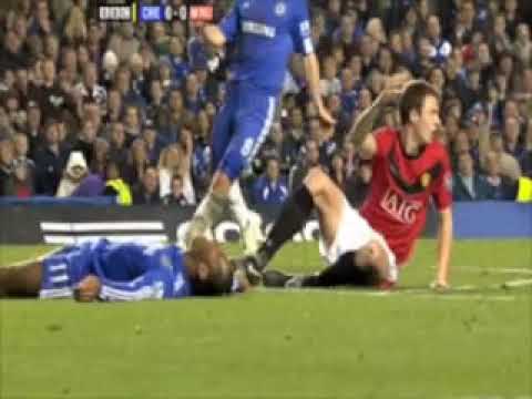 evans kicks drogba