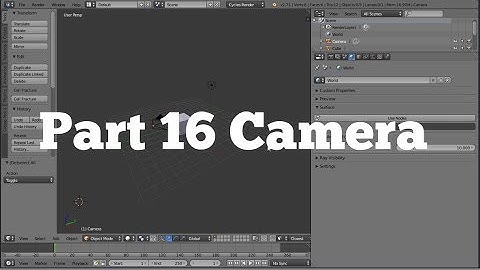 3 minutes blender tutorial for absolute beginner - Part 16 Camera