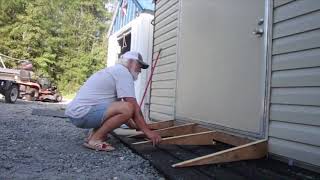 Building a concrete shed ramp