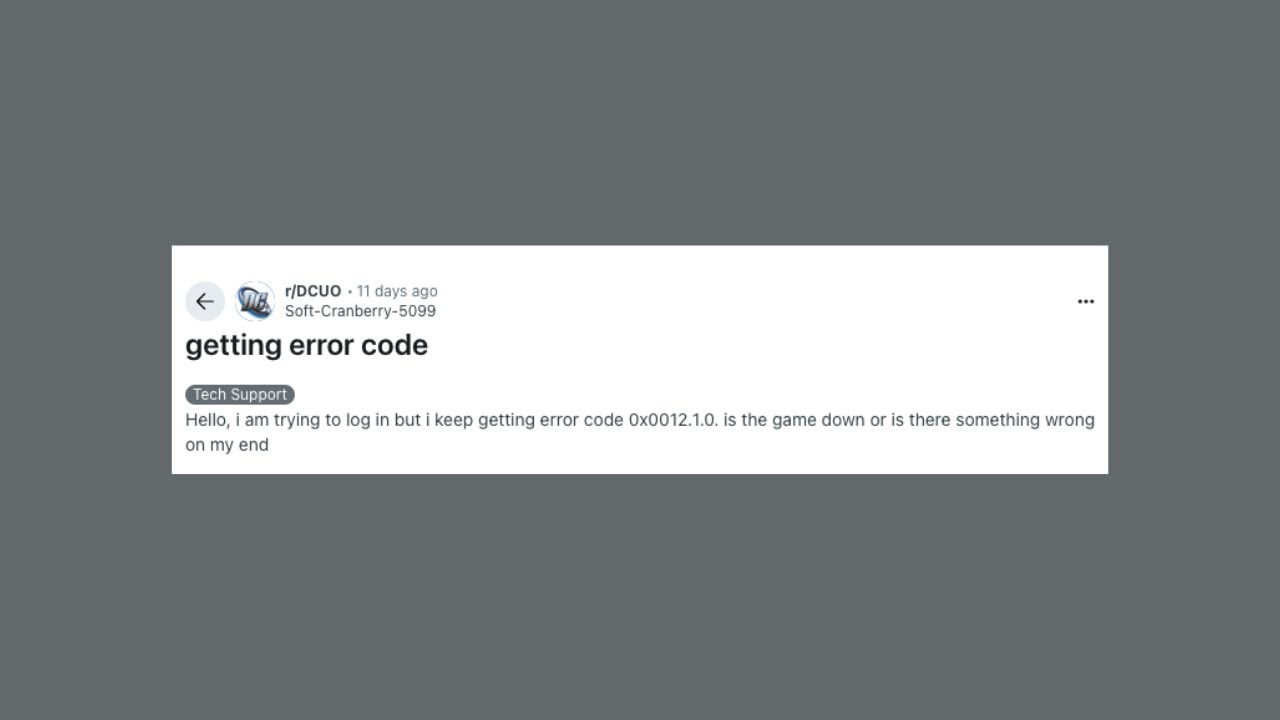 How To Resolve DC Universe Online Error Code 0x0012.1.0?