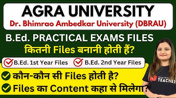 DBRAU B.Ed. Practical File 2024 - B.Ed. 1st & 2nd Year | Agra University | With PDFs