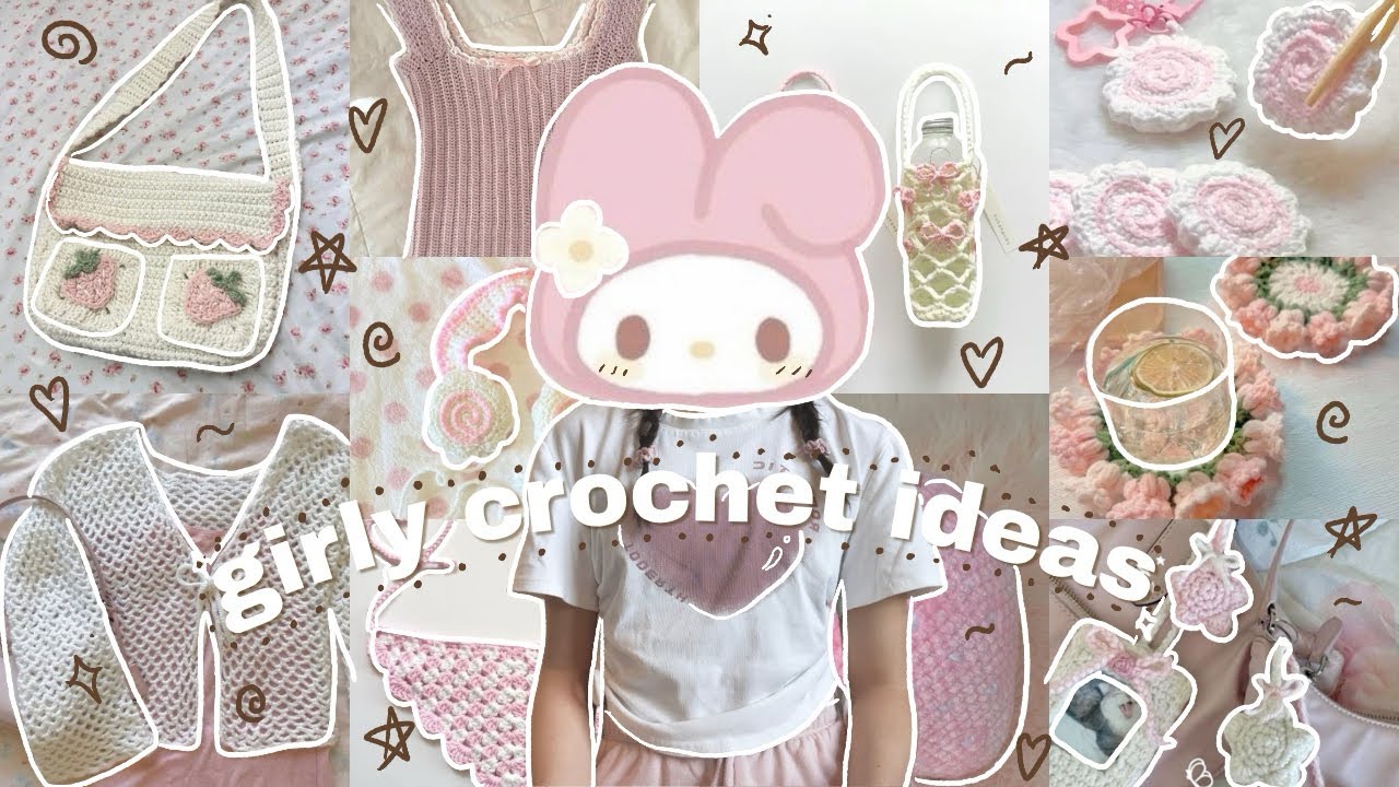 ۶ৎ girly + coquette crochet ideas ۶ৎ