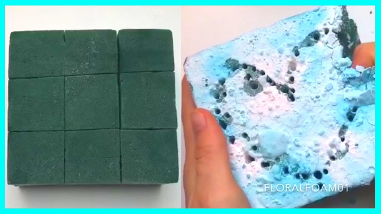 Floral Foam ASMR Crushing & Relaxing Compilation Video 128 YouTube