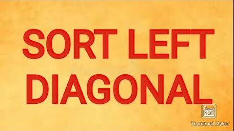 matrix | Sort left Diagonal | isc | Practical | class 11 | class 12