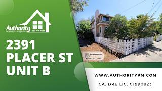 2391 Placer St - Unit B Offered By Authority Property Management, Redding, CA