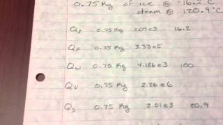 Chp 9 specific heat capacity and latent heats Ice to Steam